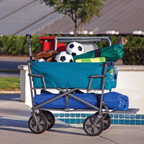 The Two-Tier Tournament Wagon — 150 lb Capacity, Folds in Seconds
